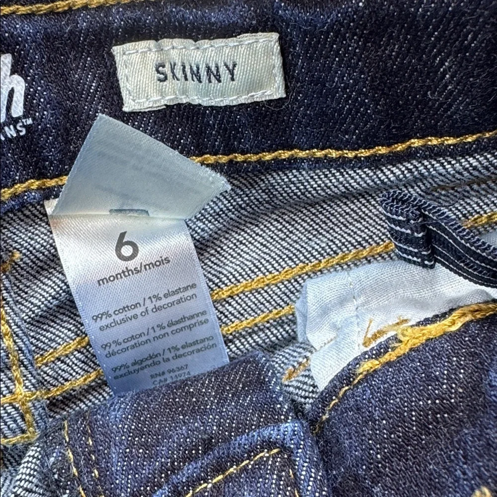 OshKosh B'gosh Dark Blue‎ Distressed Jeans with Leopard Accents